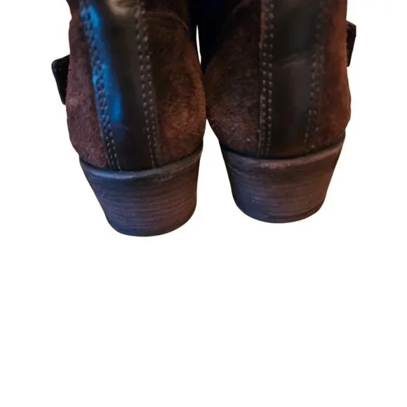 UGG Womens Brown Suede Ankle Boots With Shearling Lining & Buckle Strap Detail S - Picture 5 of 11